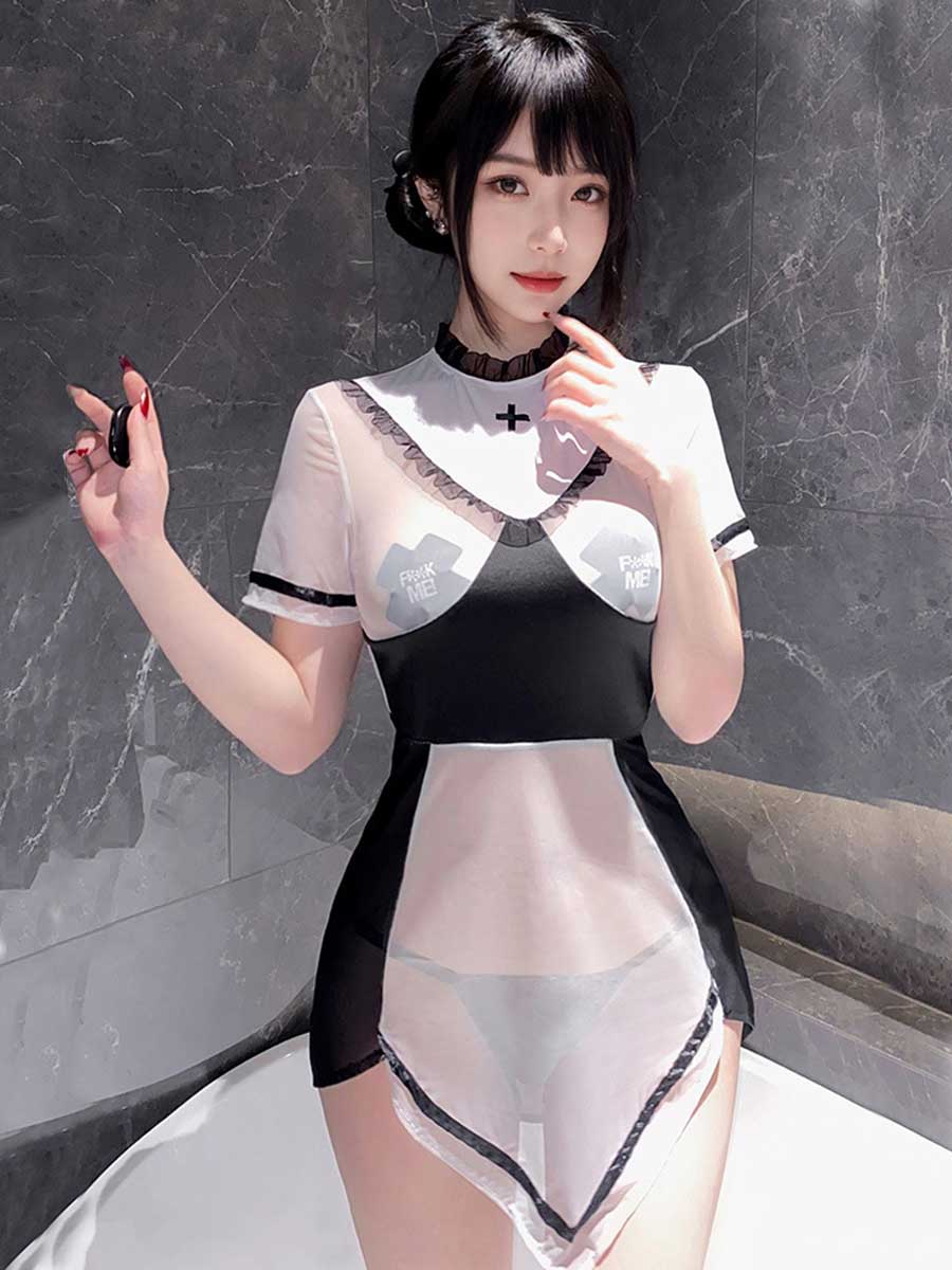 Sexy Nun Babydoll Dress