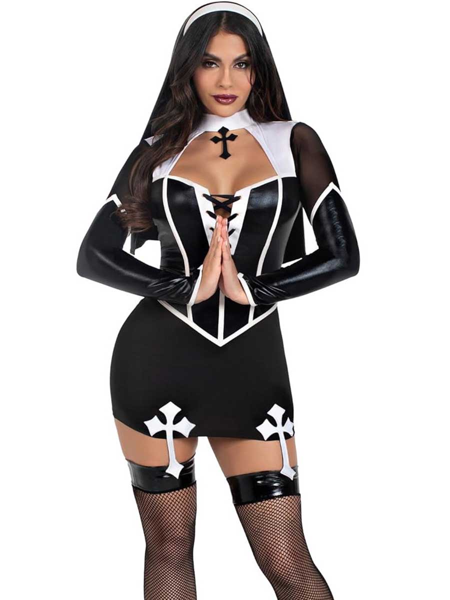 Scary Nun Habit Bodycon Dress