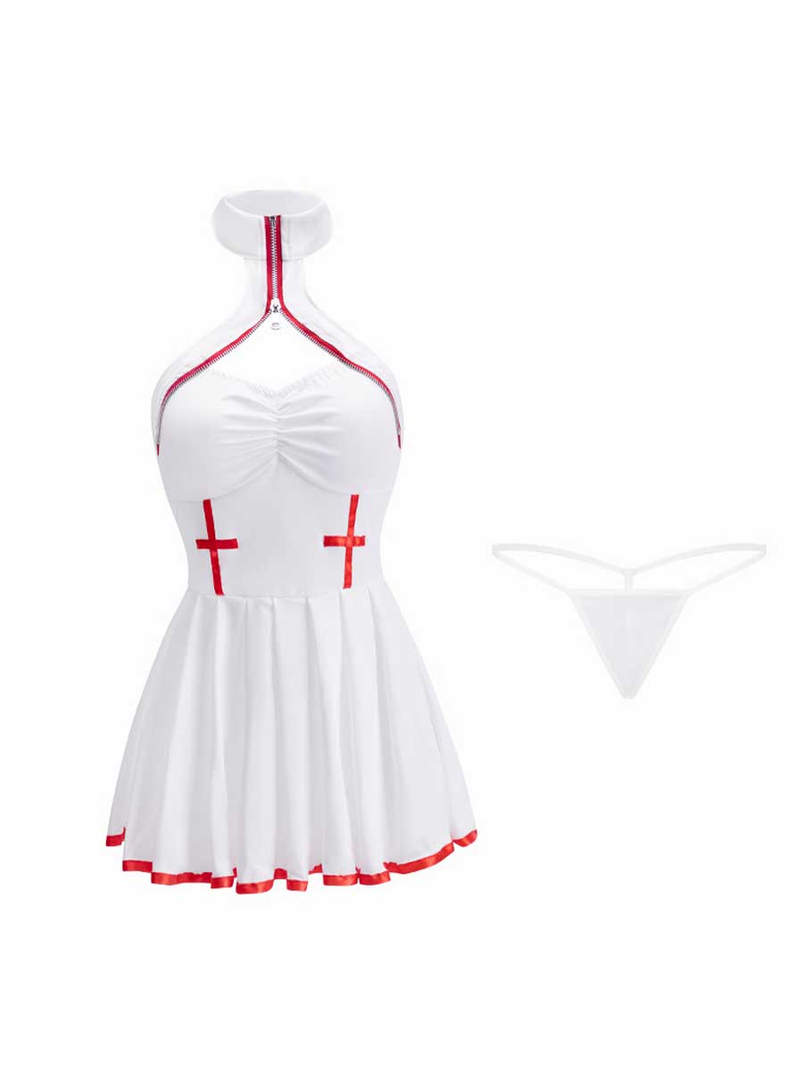 Slutty Nurse Ruched Lingerie Dress