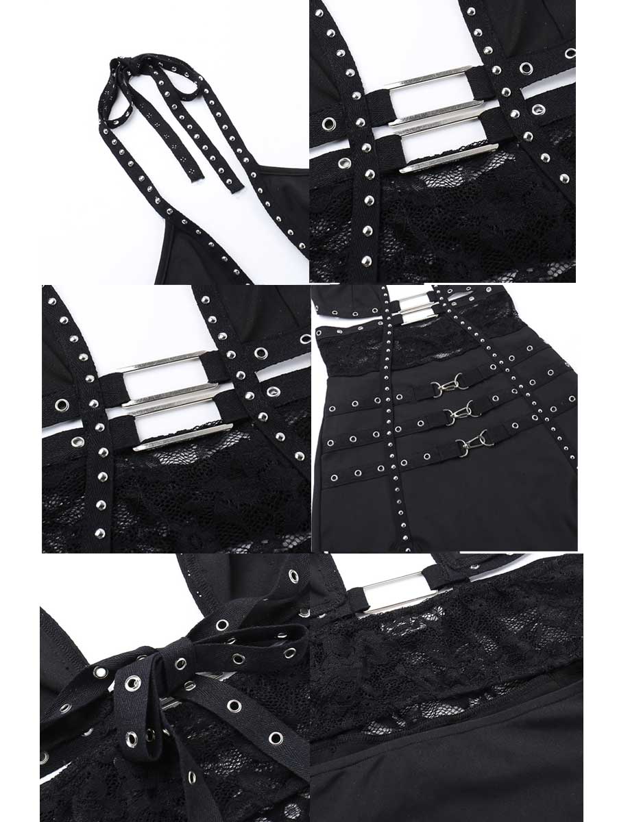 Sexy Studded Gothic Dress