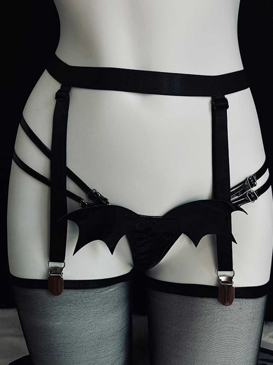 Leather Bat Wings Succubus Lingerie