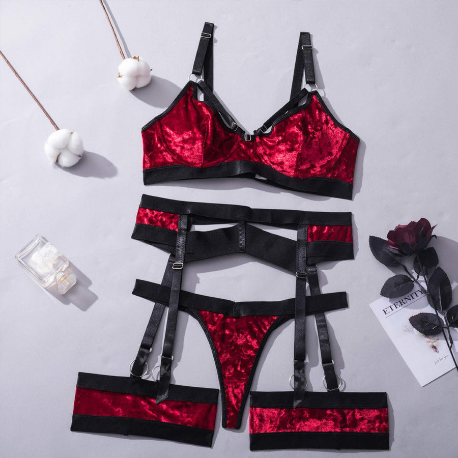 Sexy Velvet Lingerie Set