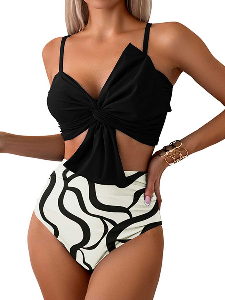 Two Piece Tropical Bikini Suit