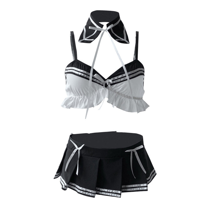 Classic Japanese Bra and Skirt Set