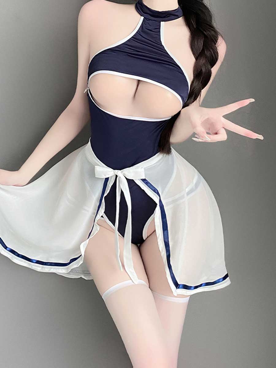 Unique Snap Crotch Swimsuit