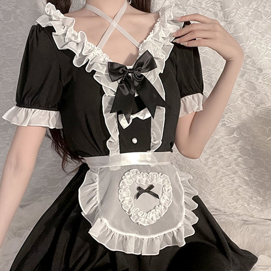 Yomorio Anime Maid Cosplay Lingerie Japanese Lolita Dress Costume Maid Apron Outfit