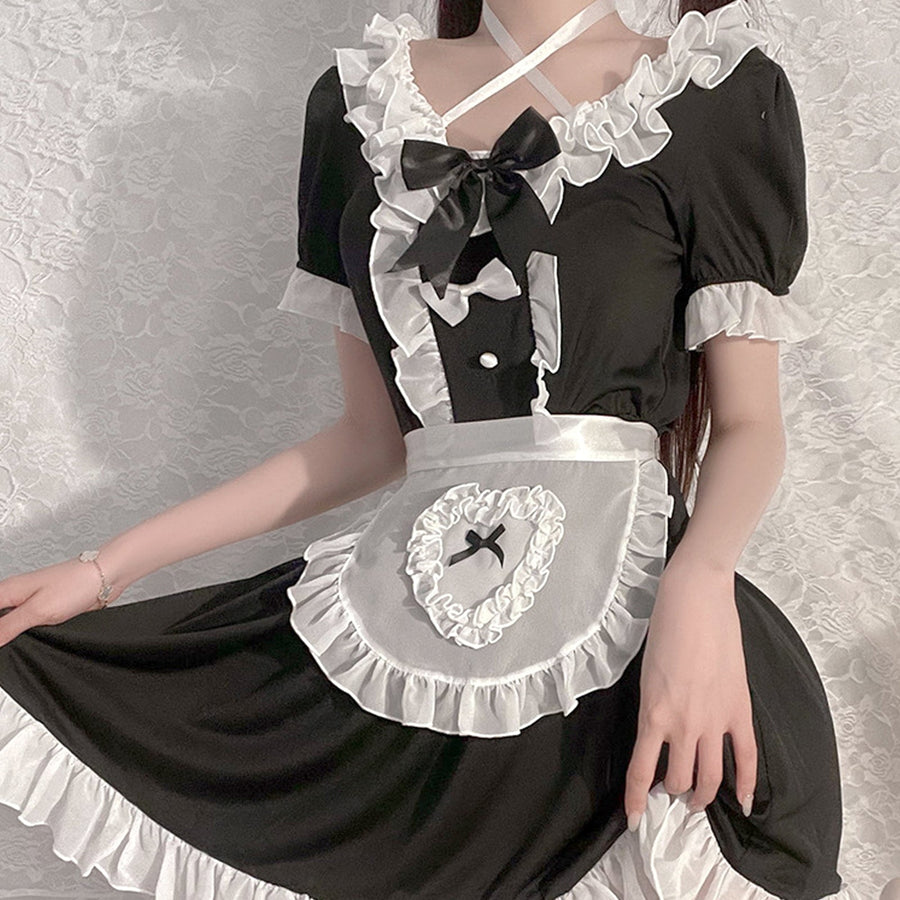 Yomorio Anime Maid Cosplay Lingerie Japanese Lolita Dress Costume Maid Apron Outfit