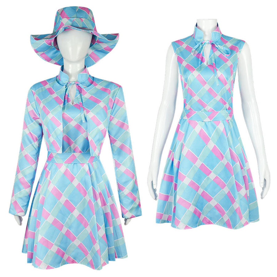 Blue Plaid Matching Set