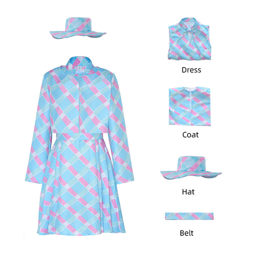 Blue Plaid Matching Set