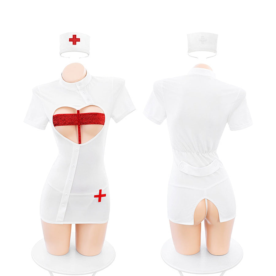 Yomorio Naughty Nurse Outfit Sexy Nurse Cosplay Lingerie Adult Medicine Halloween Costume