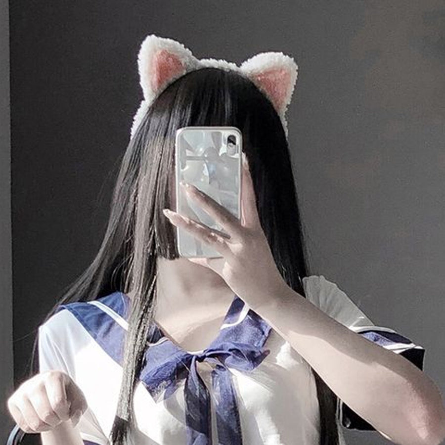 Yomorio Neko Girl Headband Cat Ears Headpiece Cute Cat Cosplay Accessories