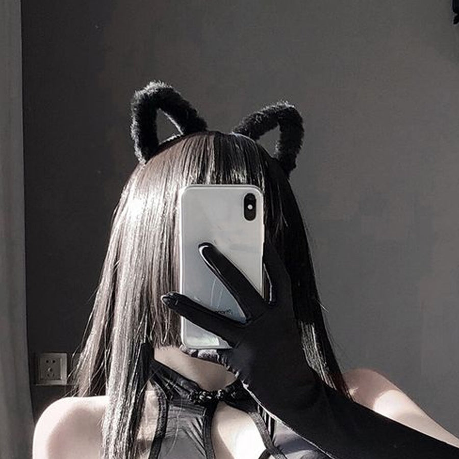 Yomorio Neko Girl Headband Cat Ears Headpiece Cute Cat Cosplay Accessories