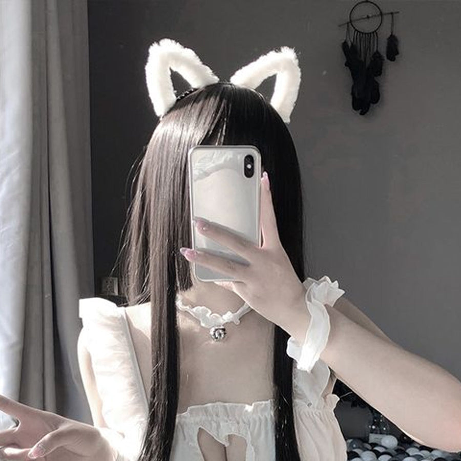 Yomorio Neko Girl Headband Cat Ears Headpiece Cute Cat Cosplay Accessories
