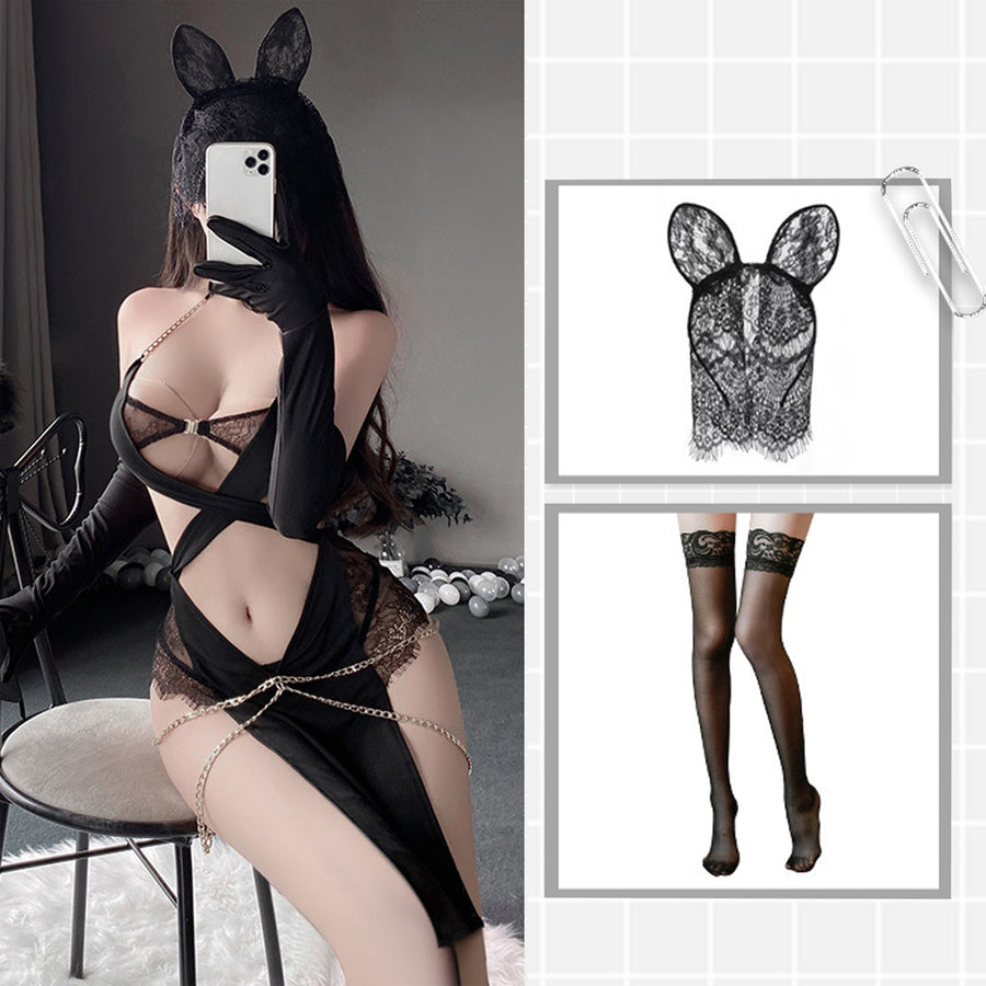 Yomorio Sultry Neko Girl Cosplay Costumes Anime Cat Exotic Lingerie Set Goddess Anubis Outfits