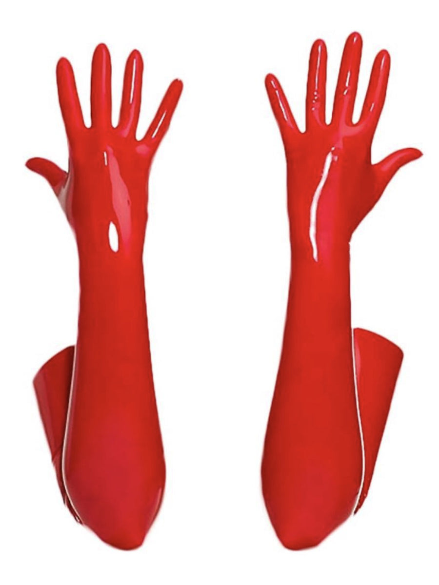 Yomorio Women's Wet Look Long Gloves